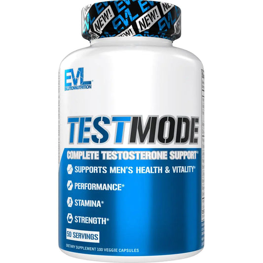 Evlution Nutrition TestMode - Complete Testosterone Support - Testosterone Supplement for Men - Supports Men’s Health & Vitality - Performance Stamina & Strength - 50 Servings - 100 Veggie Capsules
