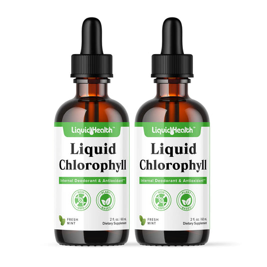 LIQUIDHEALTH Liquid Chlorophyll Drops - Internal Deodorizer Liver Detox Immune Support Stop Bad Breath Reduce Appetite Vegan Non-GMO (2 Oz)