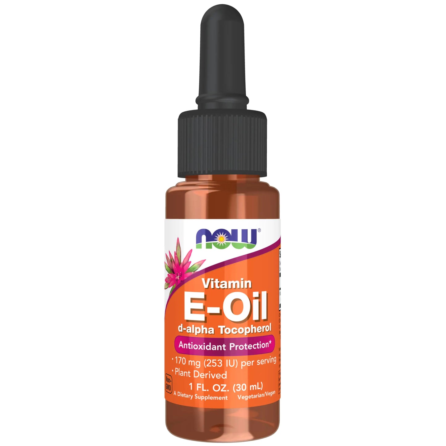 NOW Foods Supplements Natural Vitamin E-Oil Liquid (D-Alpha Tocopherol) Antioxidant Protection* 1-Ounce
