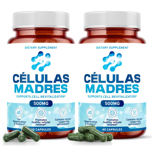 AURA VITAMINS AFA Stem Cell Supplements 500mg | 60 Caps | Support Natural Antiaging & Longevity Proprieties | Boosts Immunity | Reduces Joint Soreness | Spirulina & Chlorella | Celulas Madre (2)